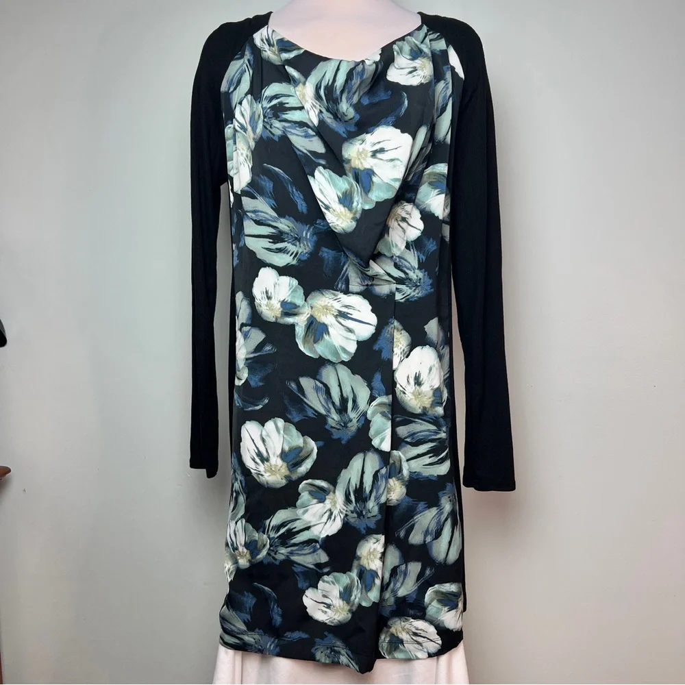 Simply Vera Vera Wang Black Floral Midi Dress